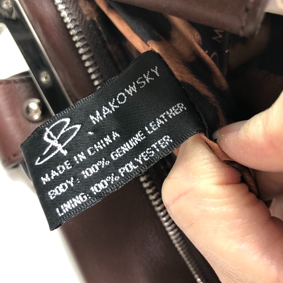 B. Makowsky Leather Shoulder Bag - Picture 9 of 9